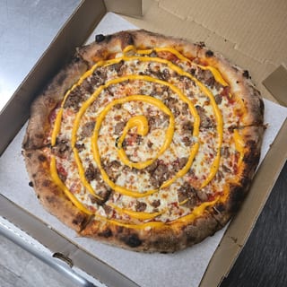 Woodfire Philly Cheesesteak Pizza