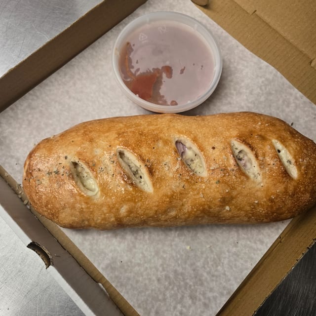 Ham & Mozzarella Cheese Stromboli.