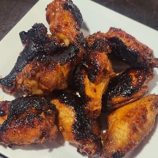 Bone In Wood Fire Wings.